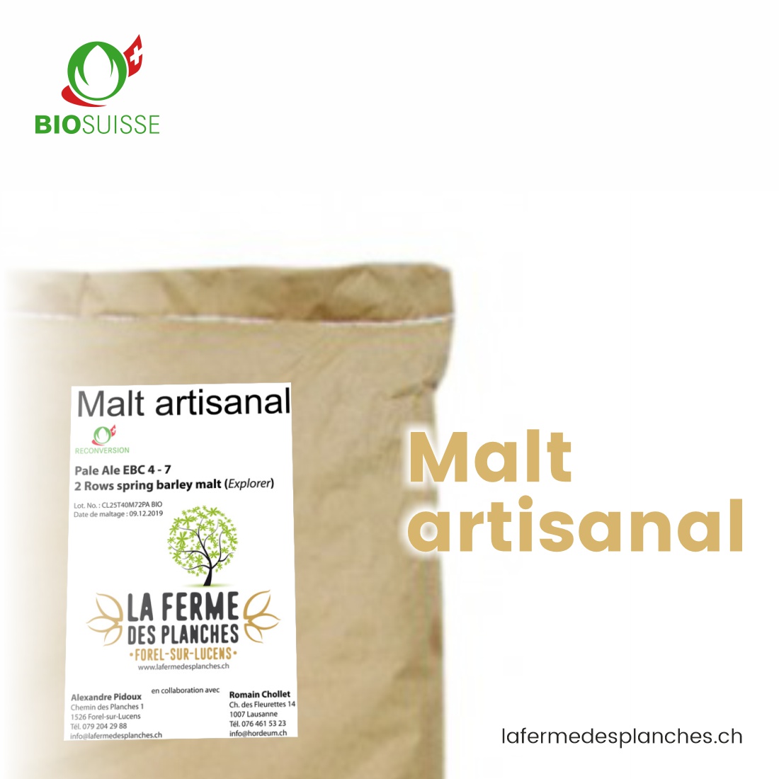 La Ferme des Planches, Malt artisanal